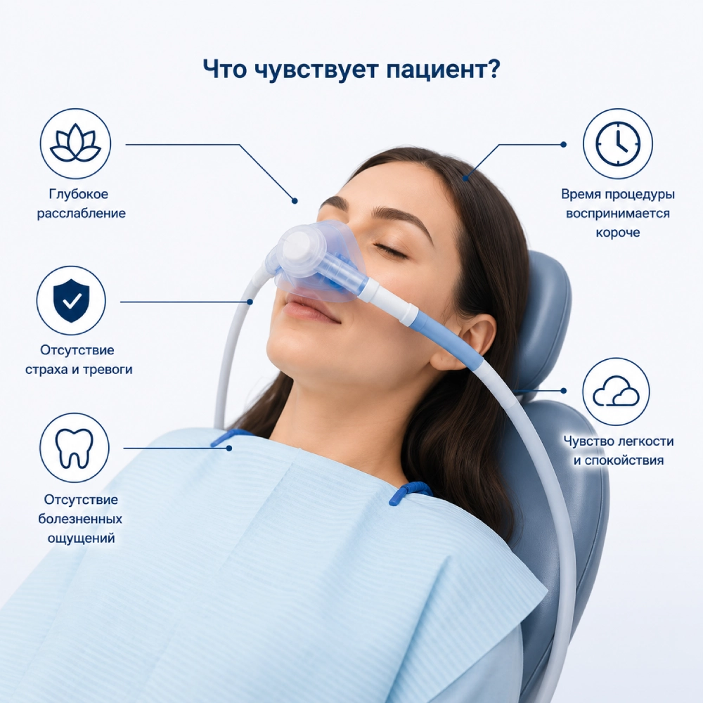 Схема: Что чувствует пациент во время седации