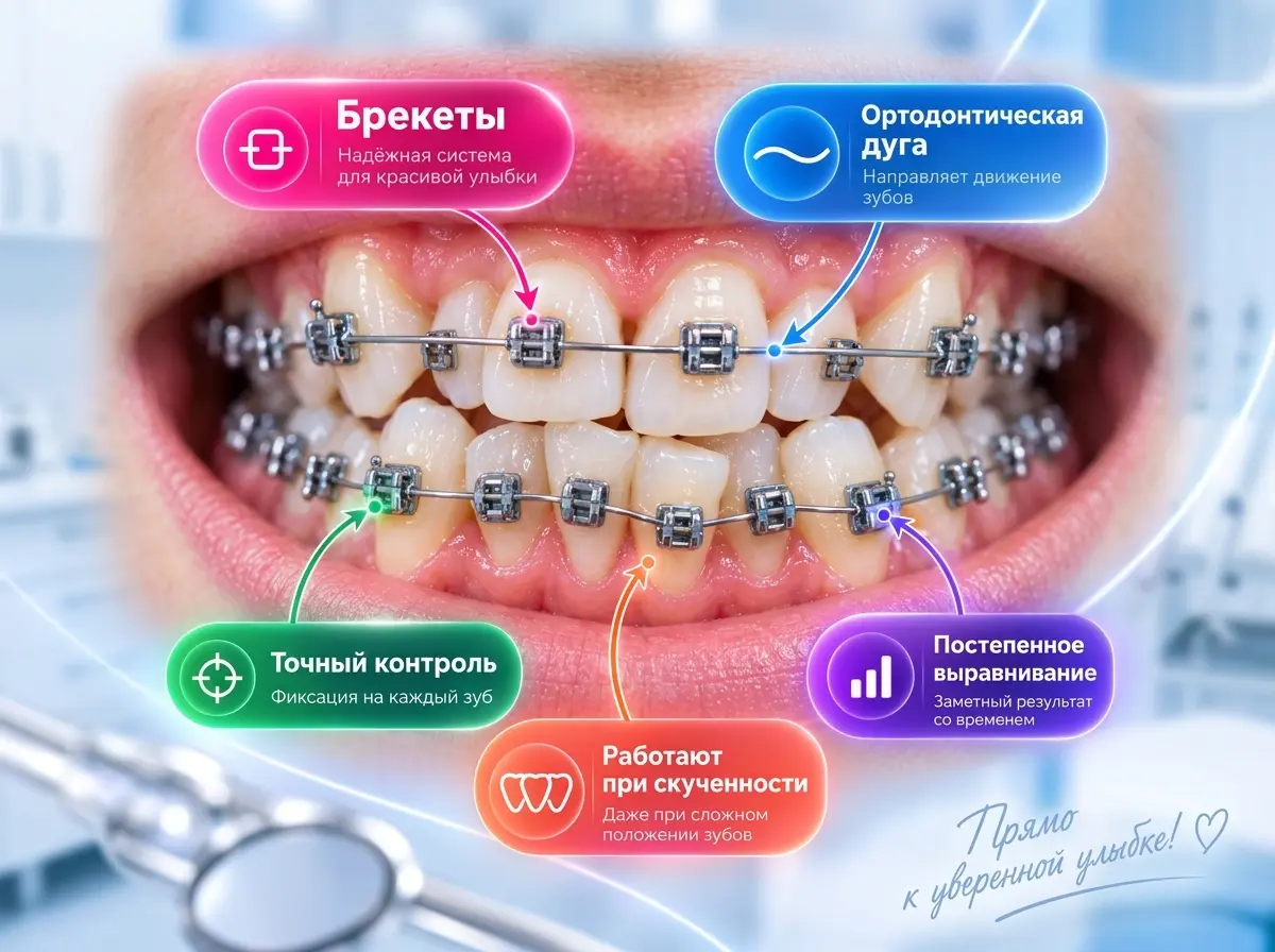 Особенности брекетов